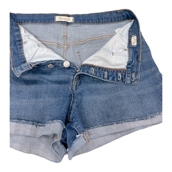 Madewell High-Rise Denim Shorts in Burke Wash: Button-Front Edition Size 31 - Picture 9 of 12
